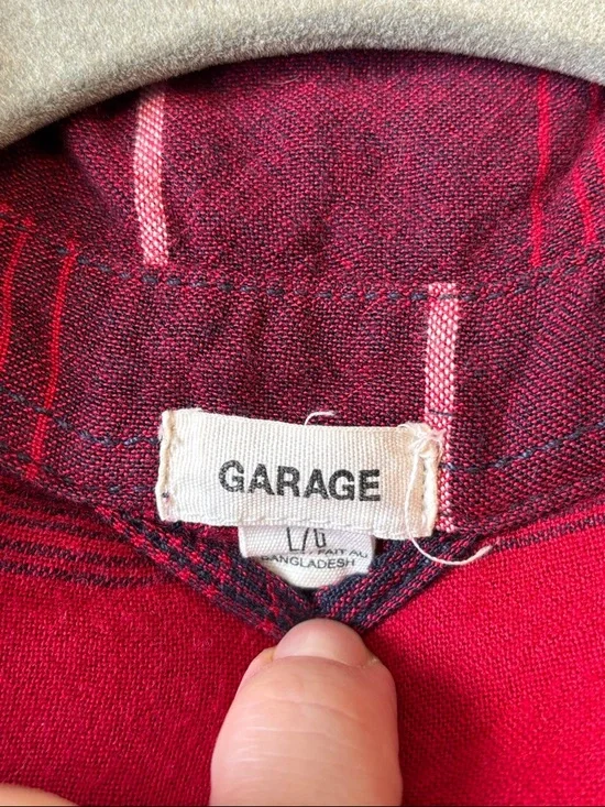 Women’s Soft Comfy Red Plaid Shirt Size Large ❤️ Garage - Picture 5 of 7